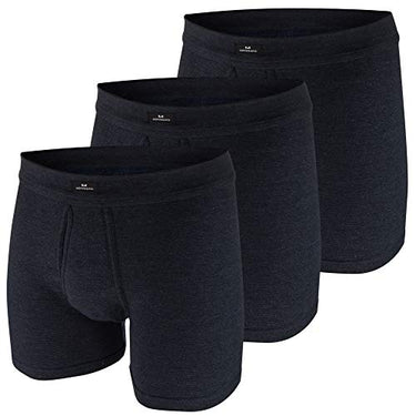 Götzburg Herren Boxershorts, 3 Stück, mit Eingriff, Geringelt, weich, etwas Bein (3XL / (9), Navy/fein Geringelt) im Sale